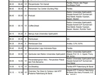 Kegiatan Tax Goes to Campus, Tax Center Universitas Sjakhyakirti Palembang Tahun 2023